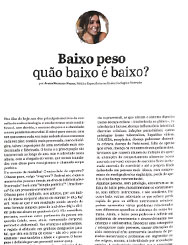 Baixo peso - Revista Cristina - Artigo - Dra. Joana Menezes Nunes