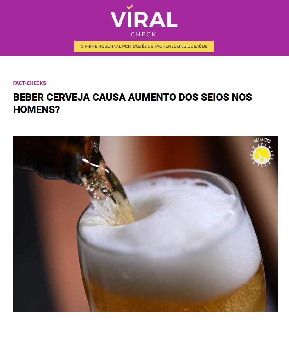 Beber cerveja causa aumento dos seios nos homens? - Dra. Joana Menezes Nunes